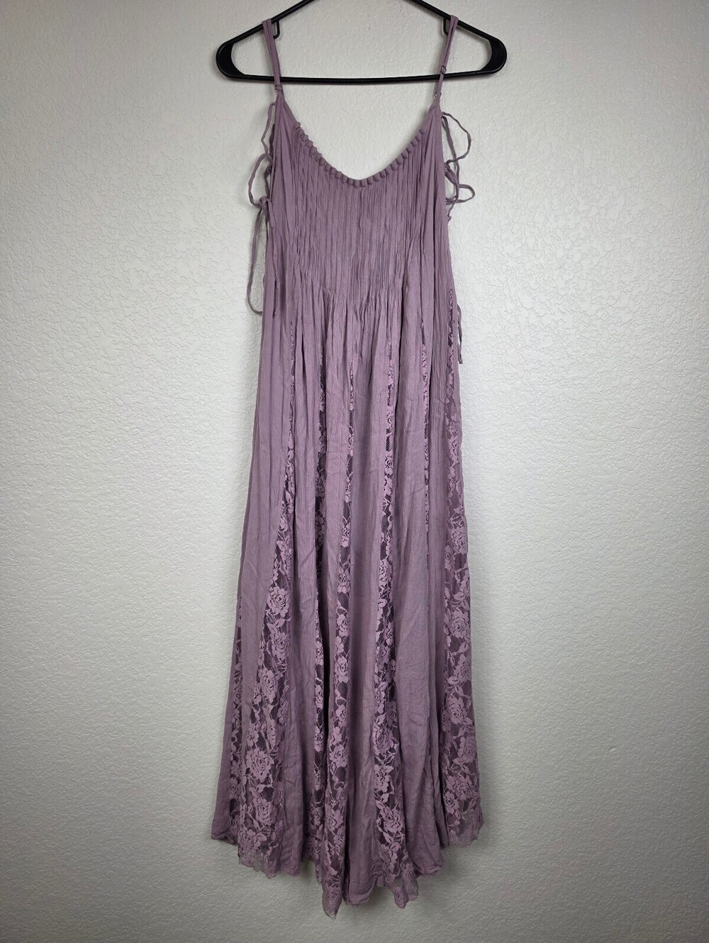 Free People FP One Lilac Lace Trim Maxi Dress Size Large